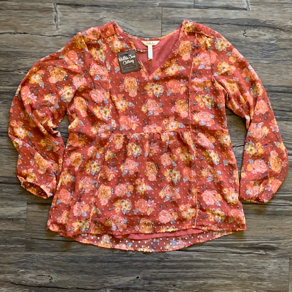 Matilda Jane Floral Sheer Top